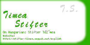 timea stifter business card